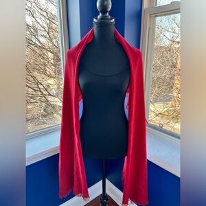 🧣 100% Cashmere Wrap in Vibrant Red